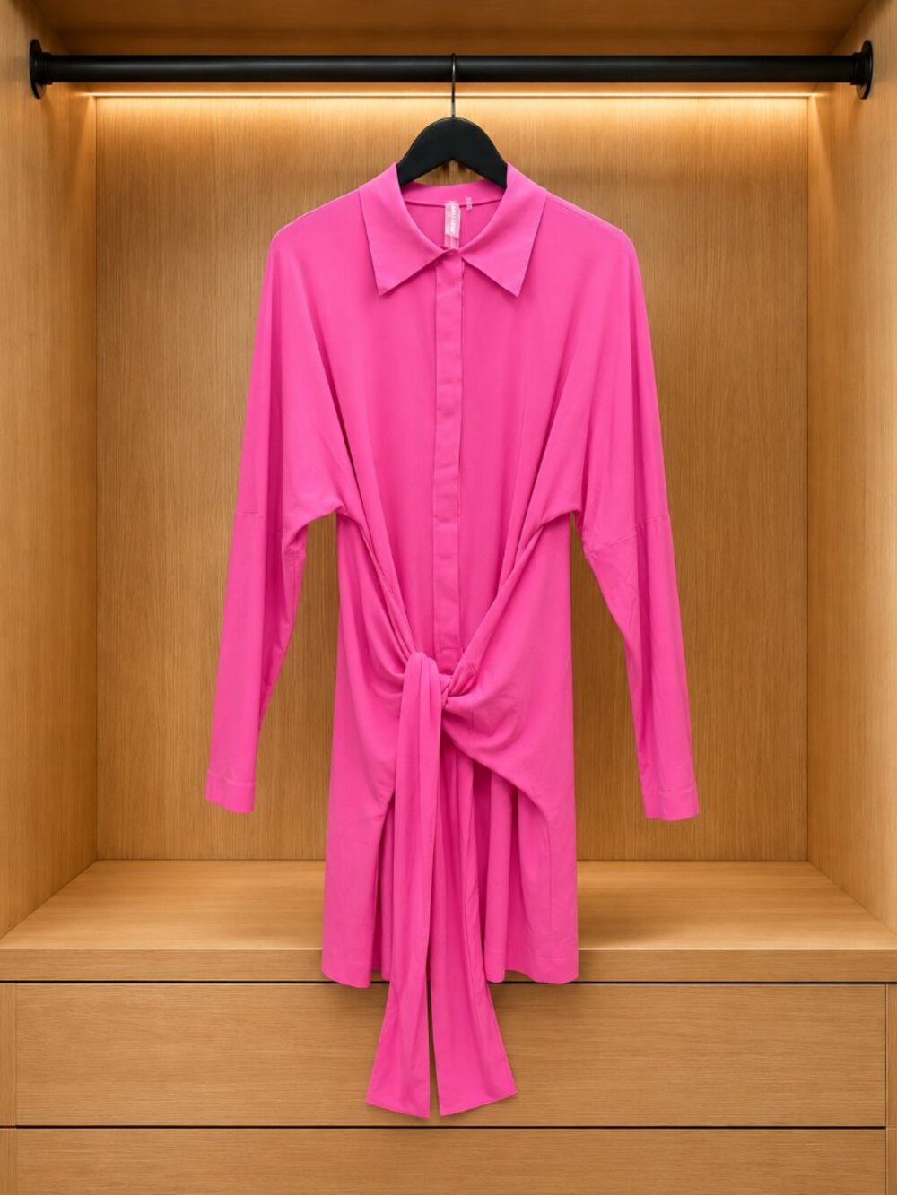 Norma Kamali x REVOLVE Mini Tie Front NK Shirt Dress
